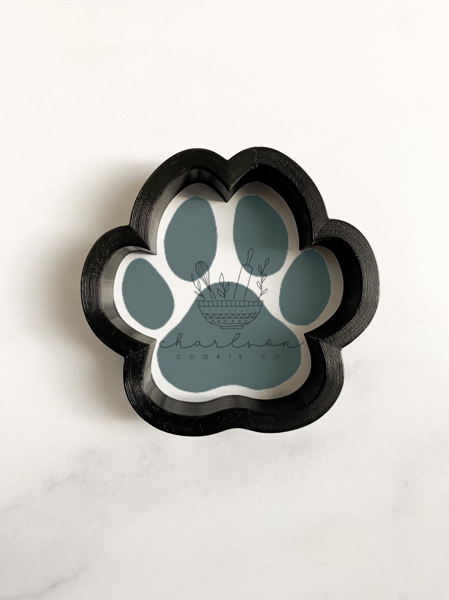Paw print cookie cutter