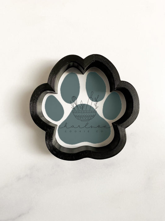 Paw print cookie cutter