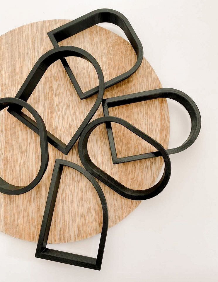 Modern arches and ovals cookie cutters