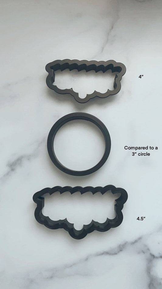 Banner with greenery cookie cutter