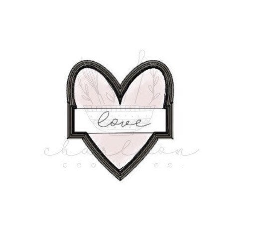 Heart plaque cookie cutter