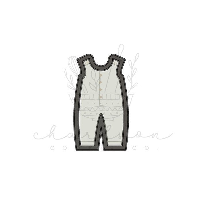 Baby overalls cookie cutter