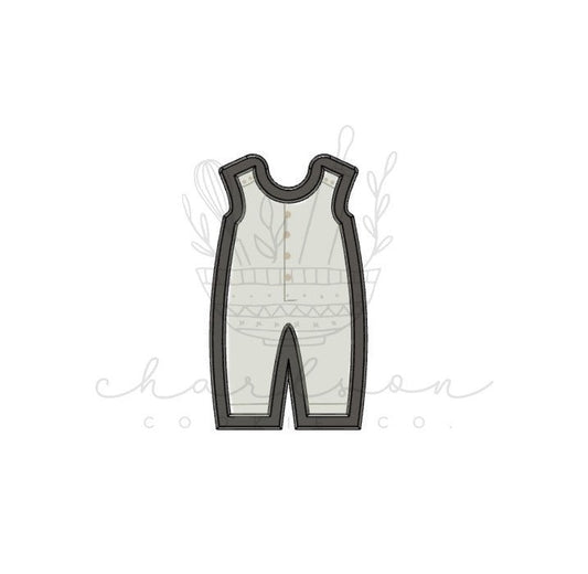 Baby overalls cookie cutter