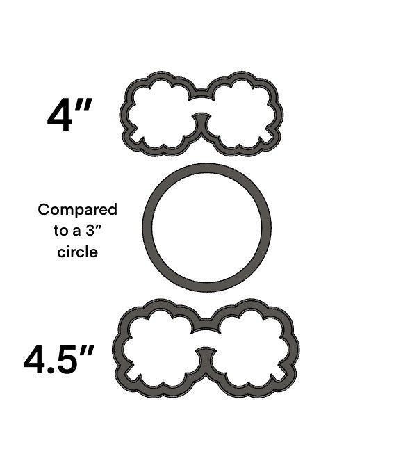 Scalloped Sunglasses cookie cutter