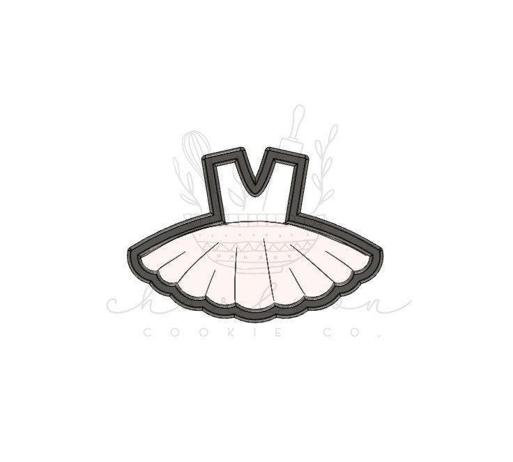 Tutu / ballerina dress cookie cutter