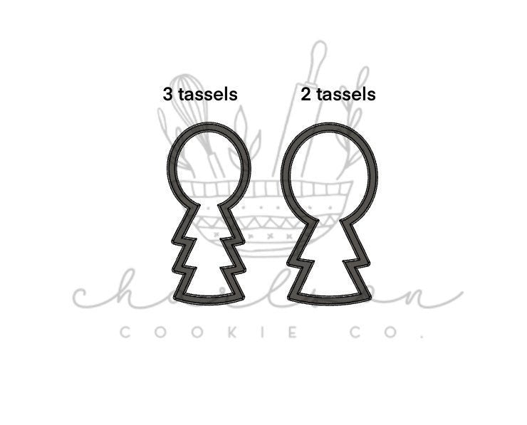 Balloon with tassel cookie cutter