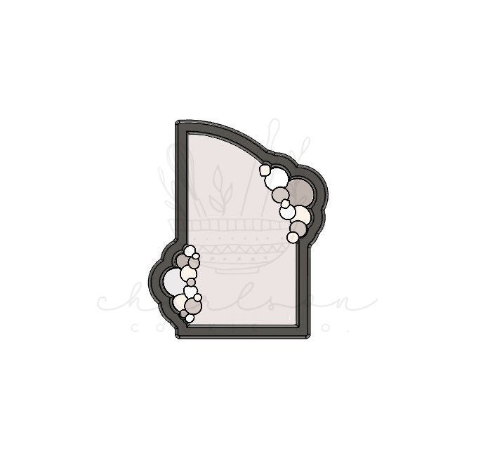 Balloon modern quarter plaque cookie cutter