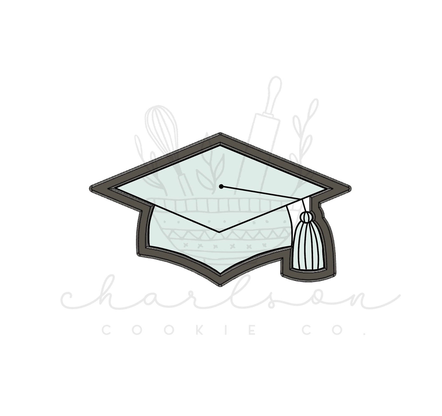 Graduation cap cookie cutter