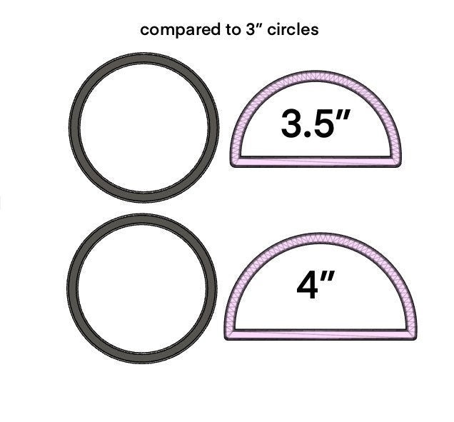 Half circle cookie cutter