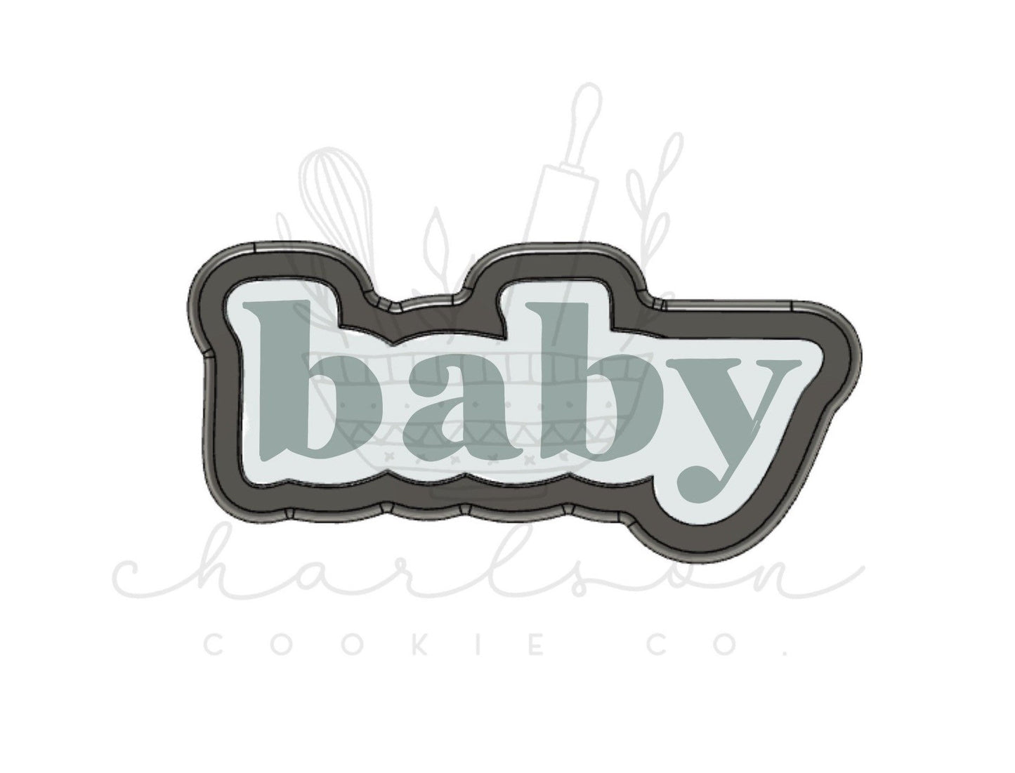 Baby word cookie cutter