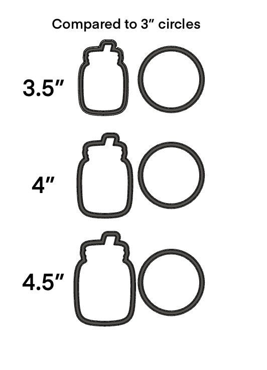 Glass jar with straw / milk jar cookie cutter