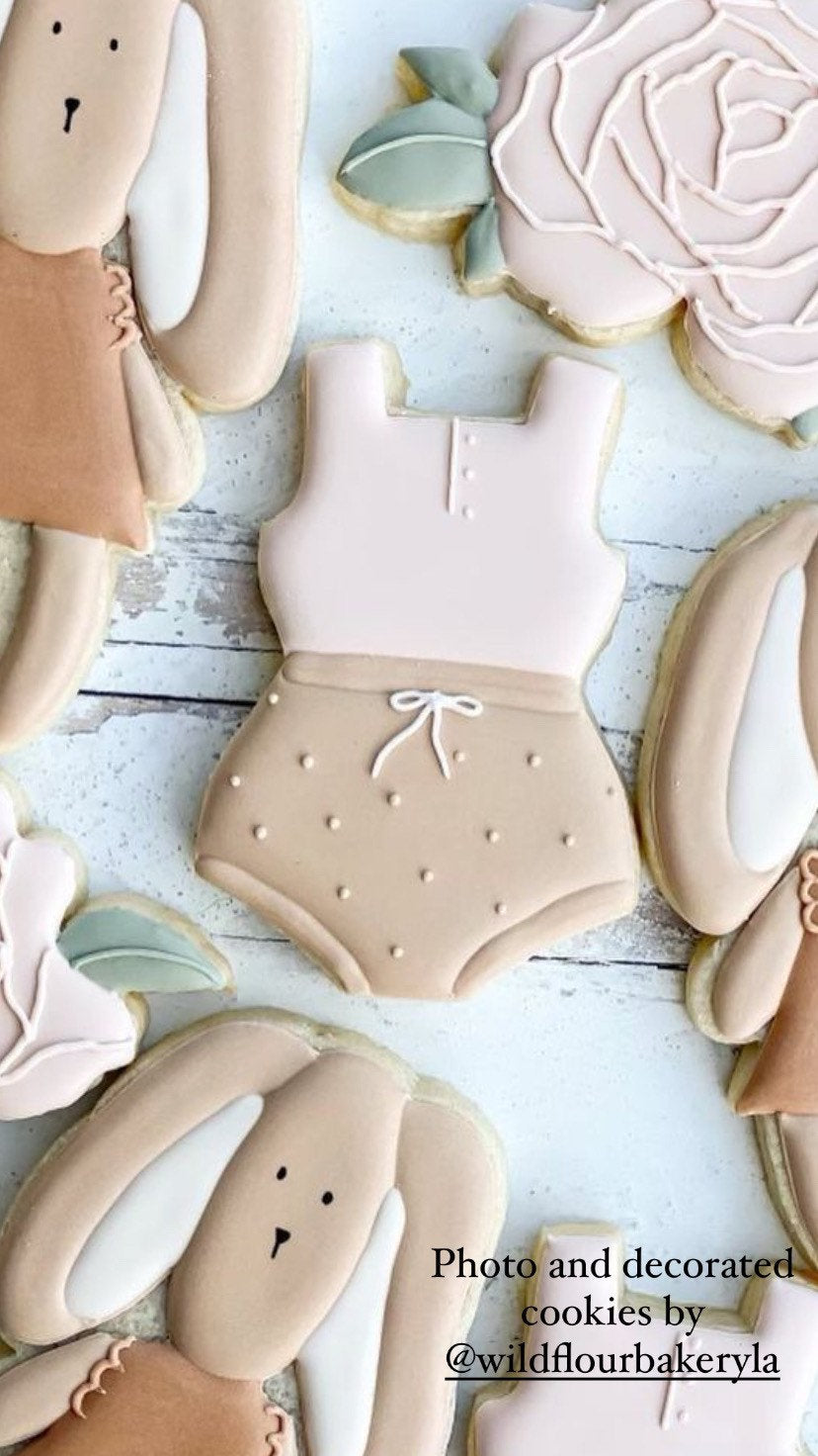 Baby summer romper cookie cutter