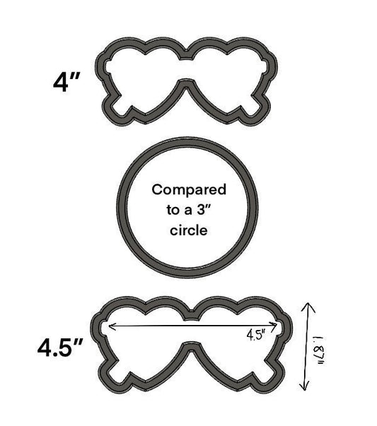 Heart sunglasses cookie cutter