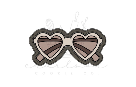 Heart sunglasses cookie cutter