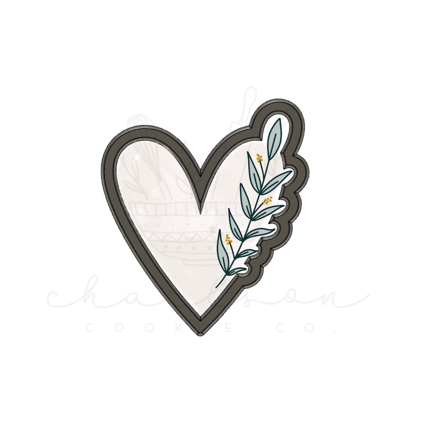 Heart with leaf cookie cutter