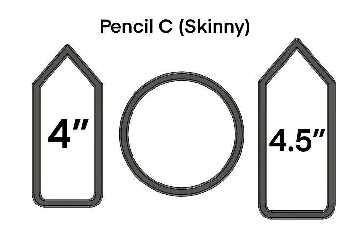 Pencil cookie cutter