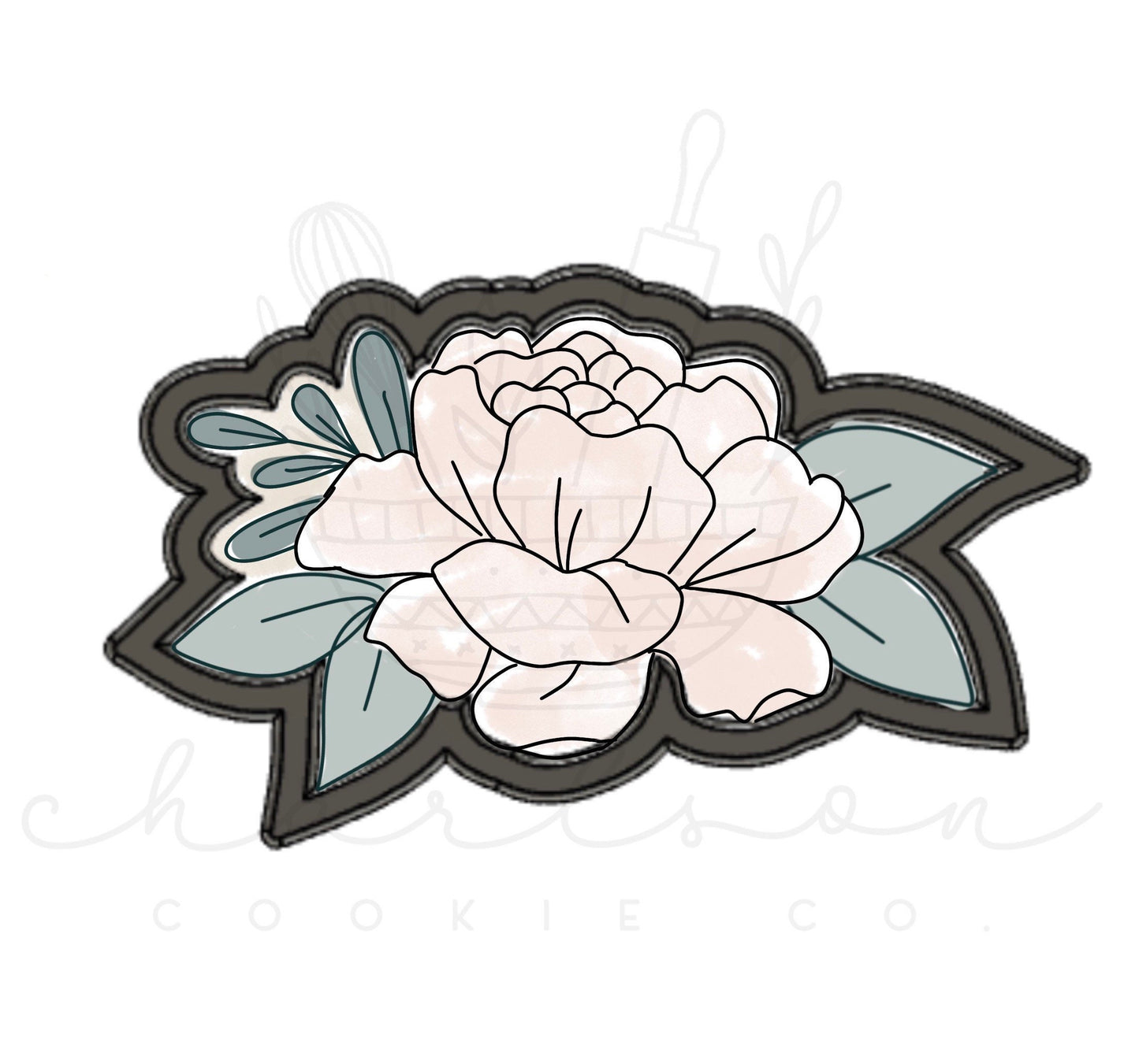Peony no. 3 cookie cutter