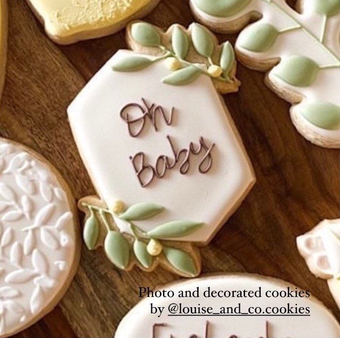 Hexagon with leaves cookie cutter