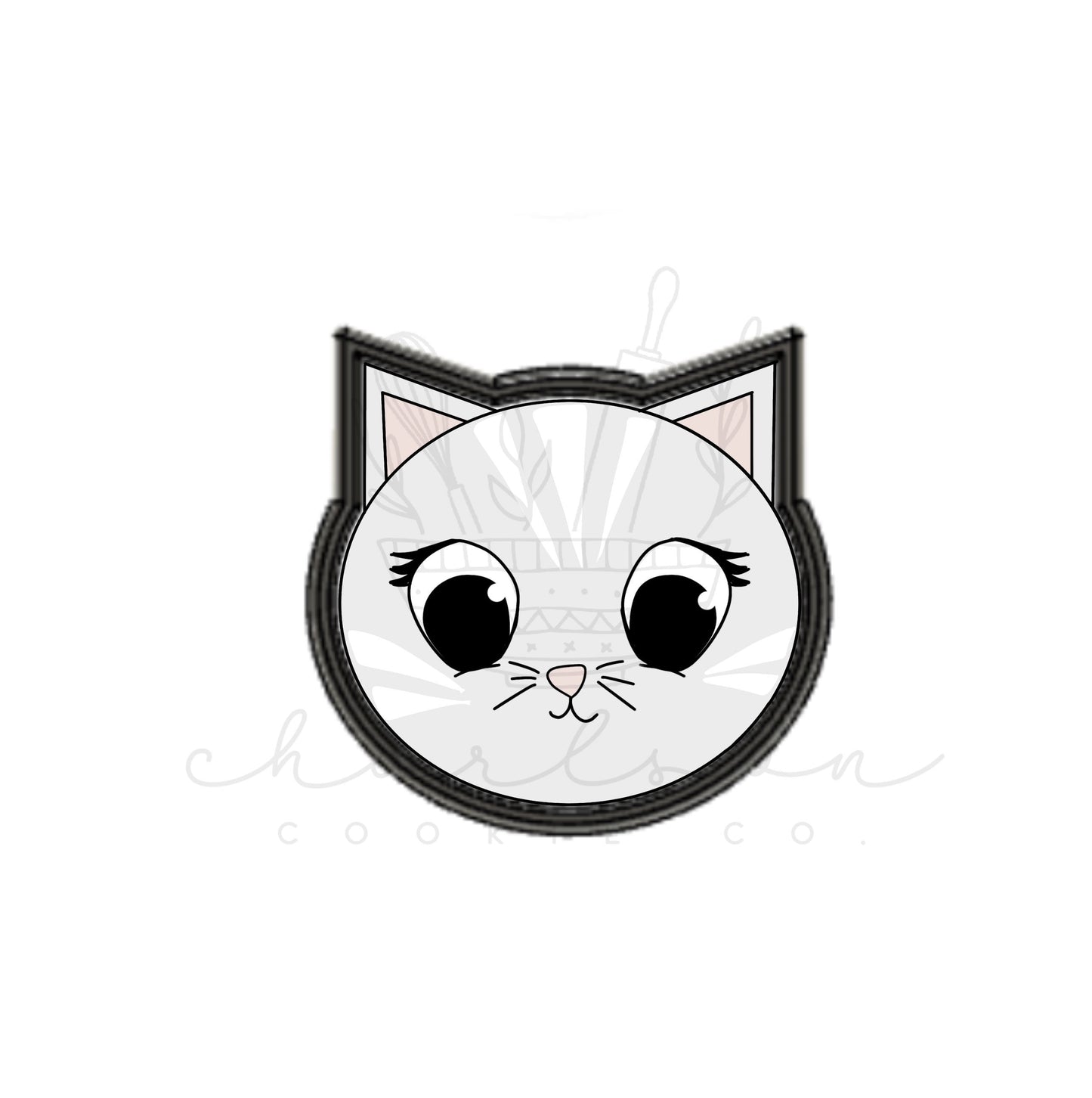 Cat face cookie cutter