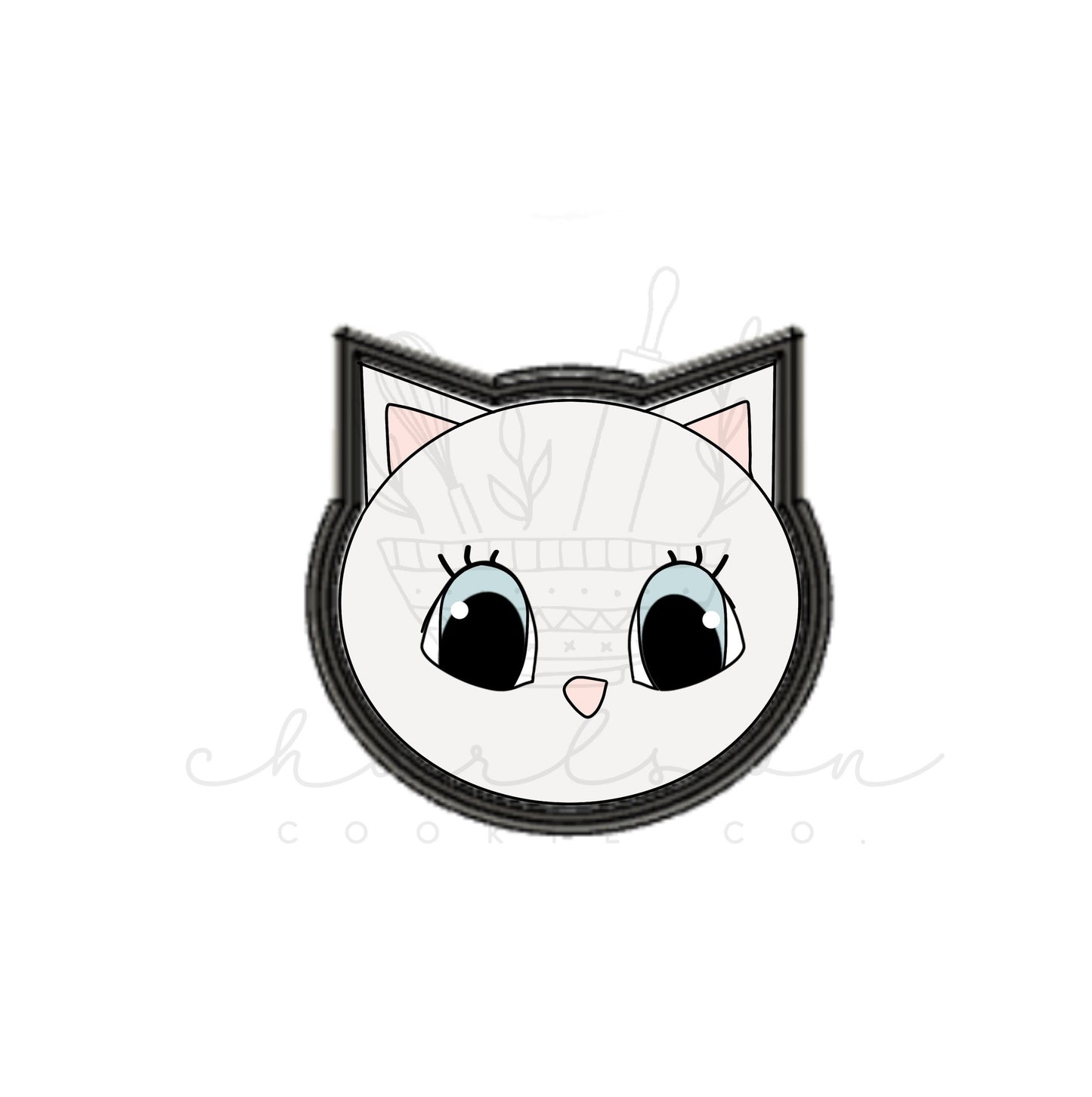 Cat face cookie cutter
