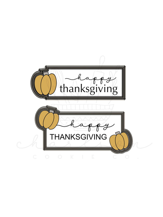 Pumpkin plaque skinny cookie cutter