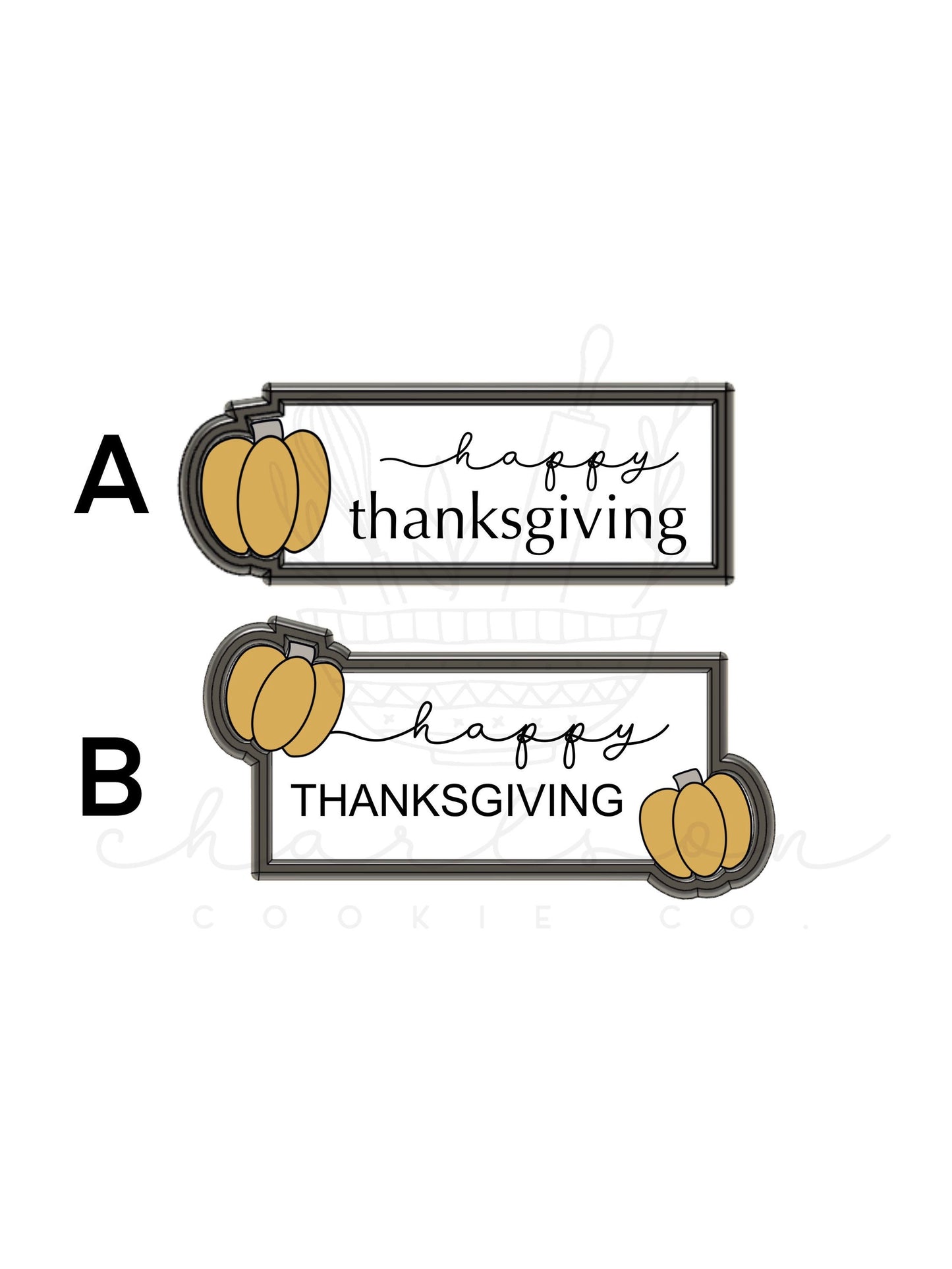 Pumpkin plaque skinny cookie cutter