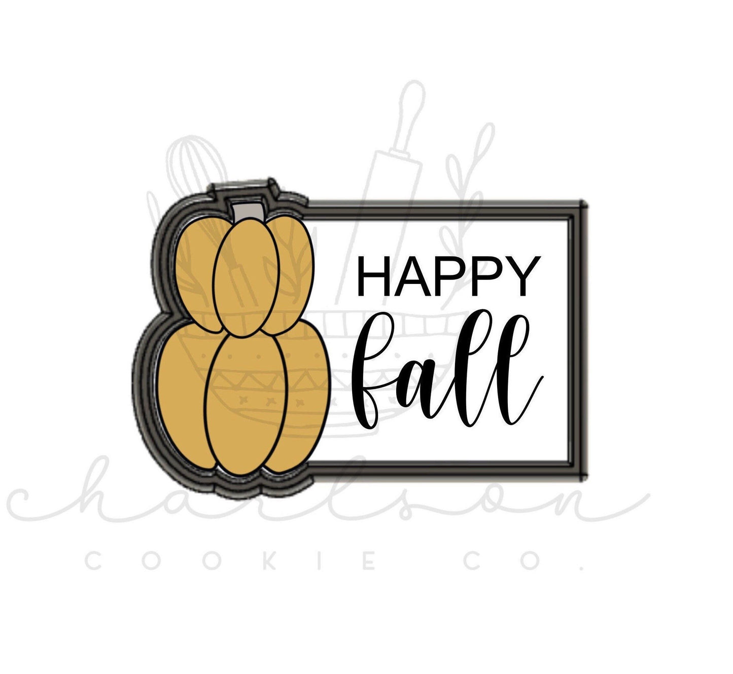 Pumpkin plaque cookie cutter