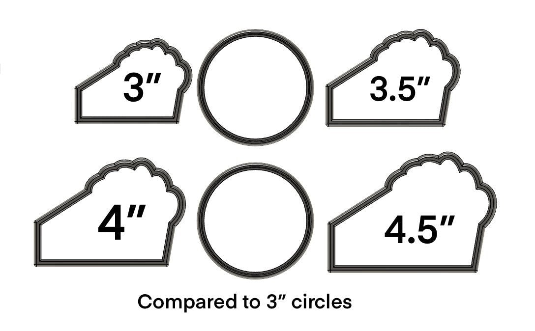 Pie slice with cream cookie cutter
