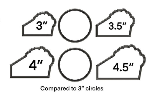 Pie slice with cream cookie cutter
