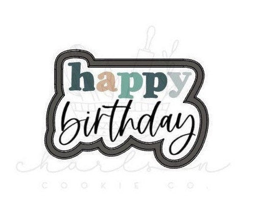 Happy birthday no. 1 cookie cutter