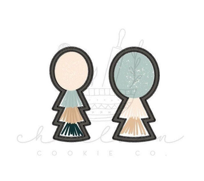 Balloon with tassel cookie cutter