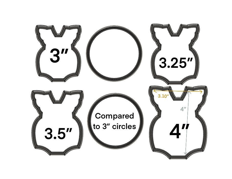 Baby ruffle no. 1 cookie cutter