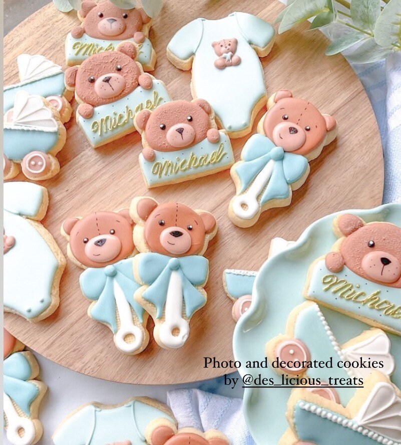 Teddy bear rattle cookie cutter