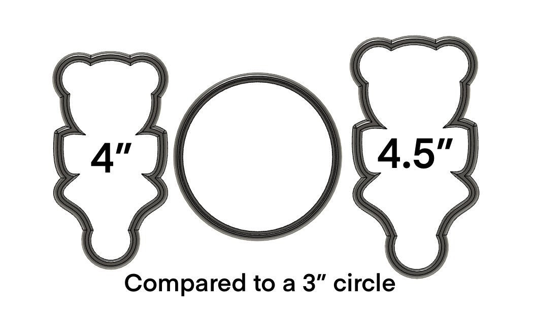 Teddy bear rattle cookie cutter
