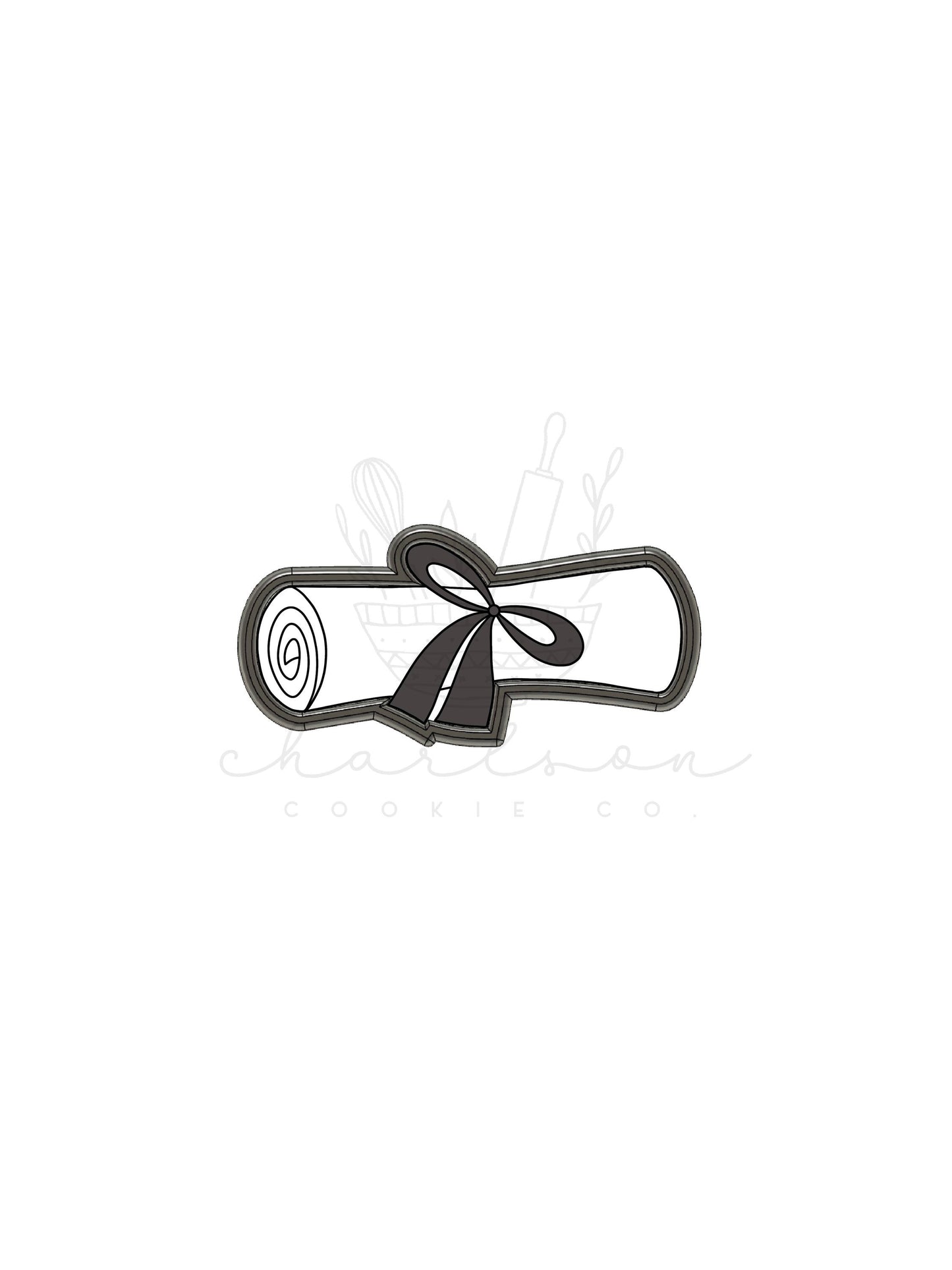 Graduation diploma cookie cutter