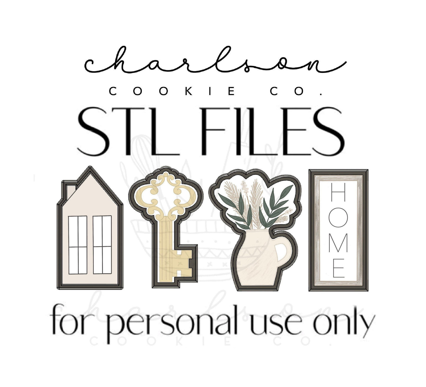 STL files / House warming 4 cutters set 4" / digital files - personal use only