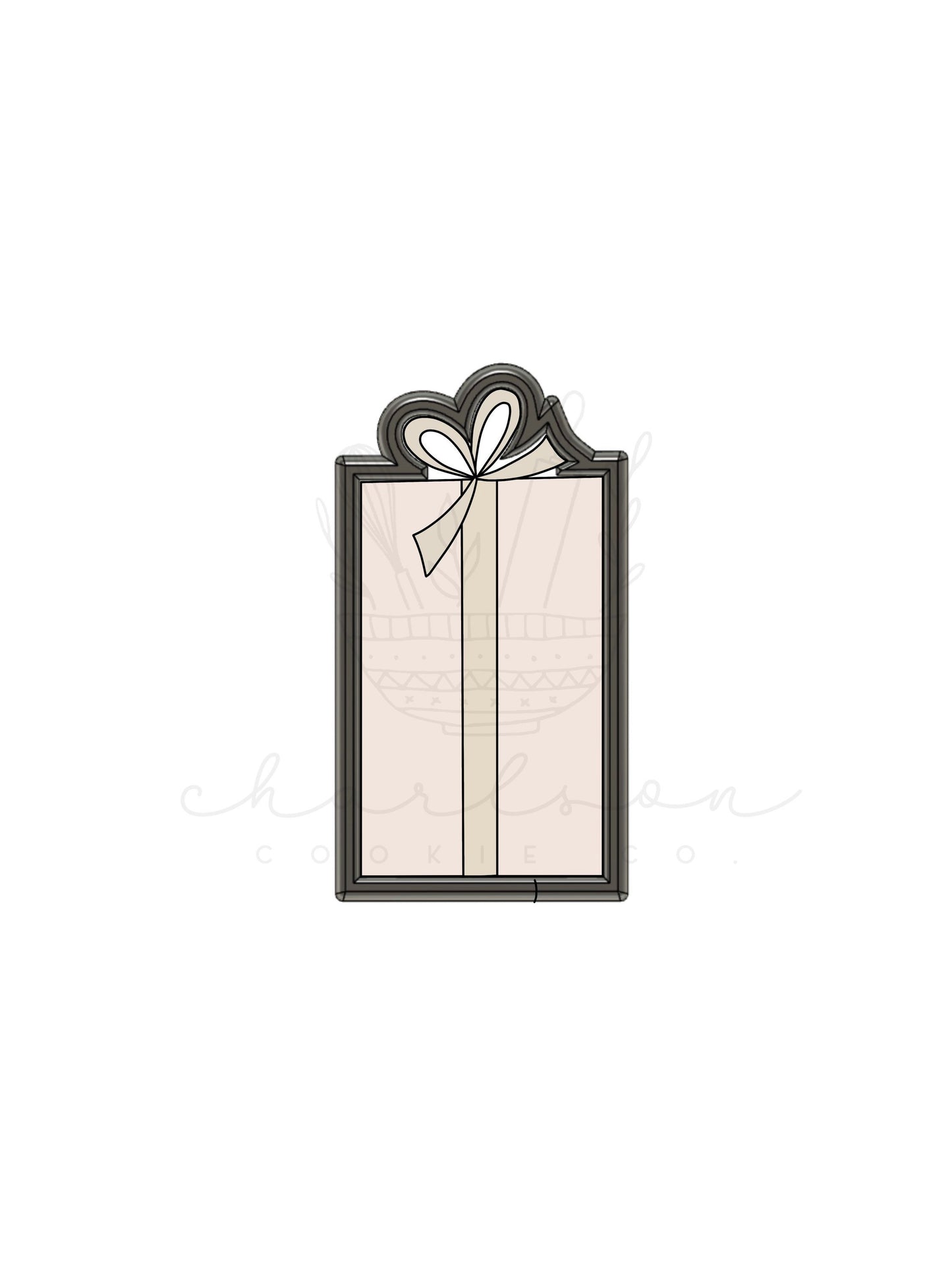 Tall gift box cookie cutter