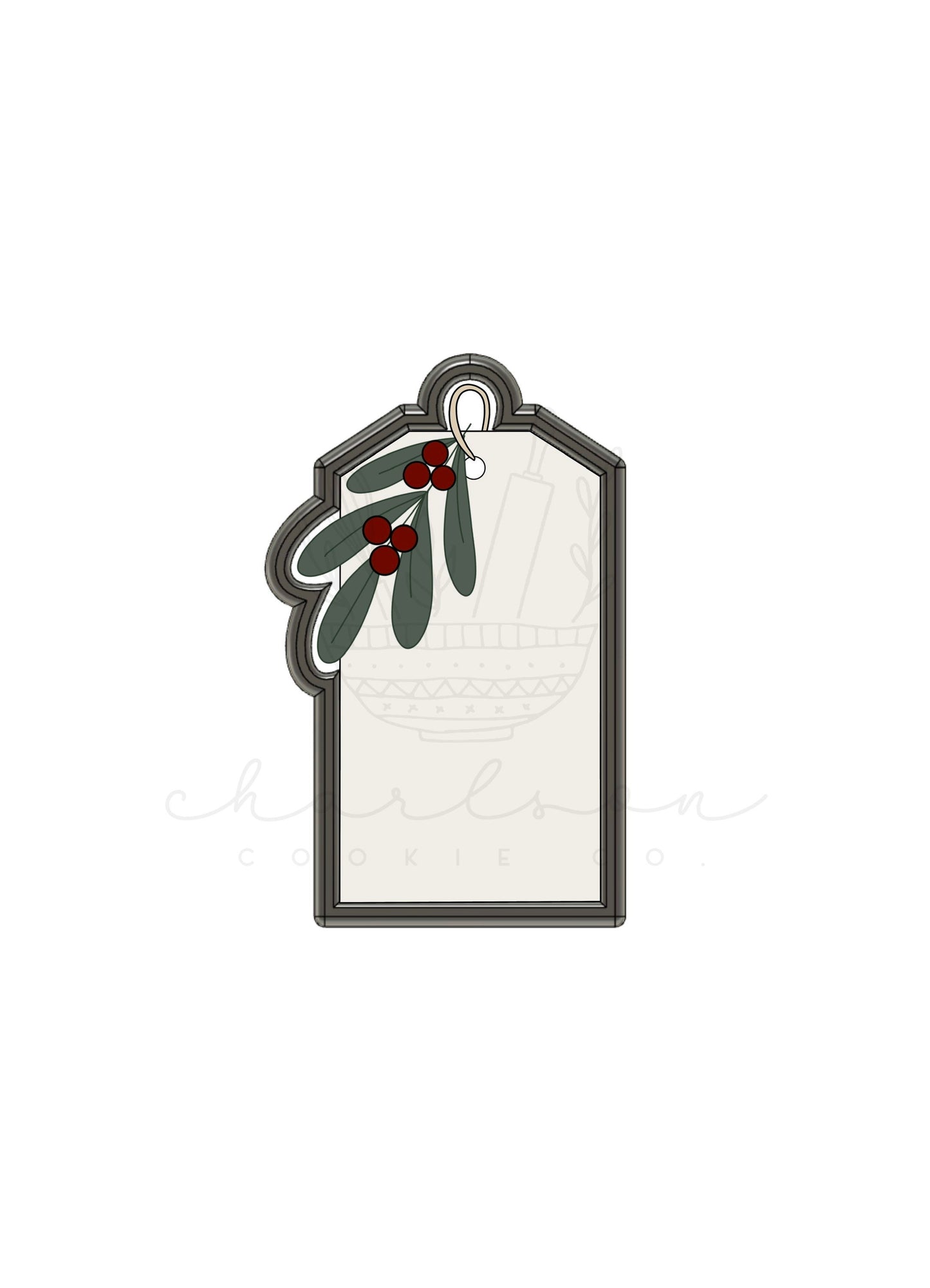 Tag with leaf no. 2 cookie cutter