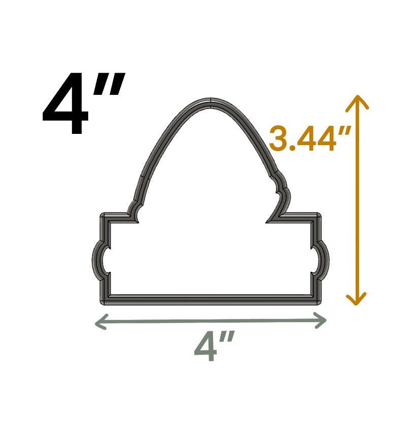 Elf banner cookie cutter