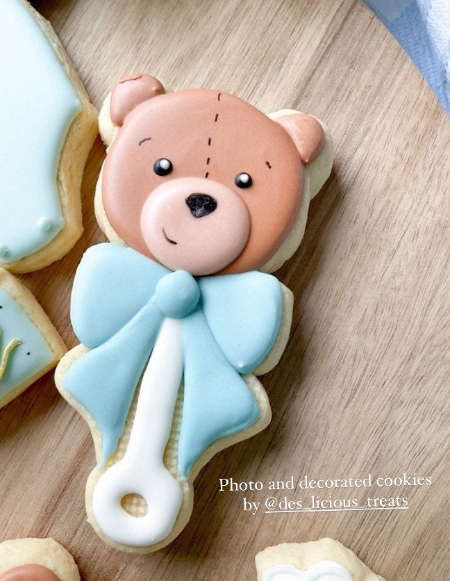 Teddy bear rattle cookie cutter