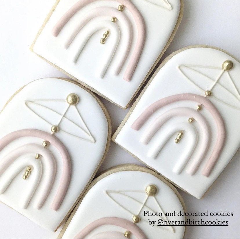 Modern arches and ovals cookie cutters
