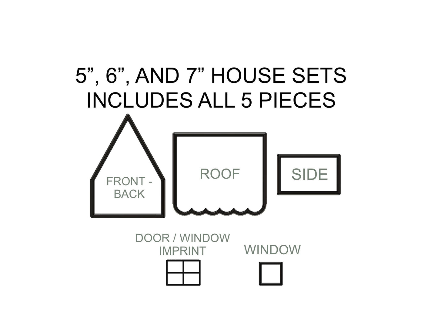 Gingerbread house (build your own) cookie cutter set