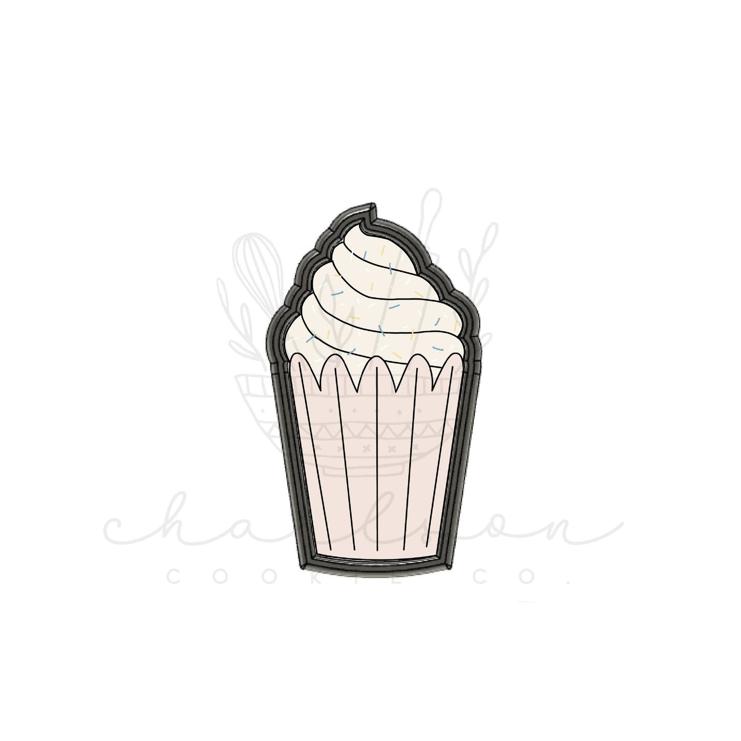 Tall cupcake cookie cutter