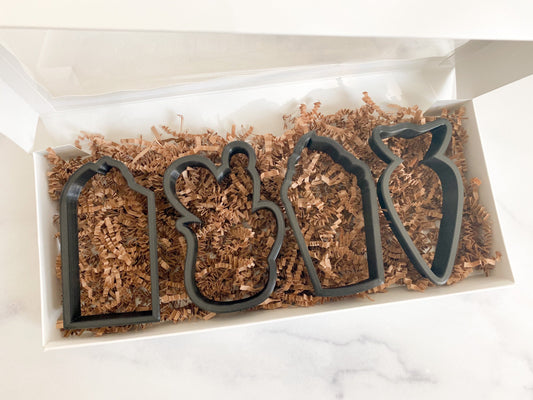 Baker's set 4" cookie cutters set (4pc)