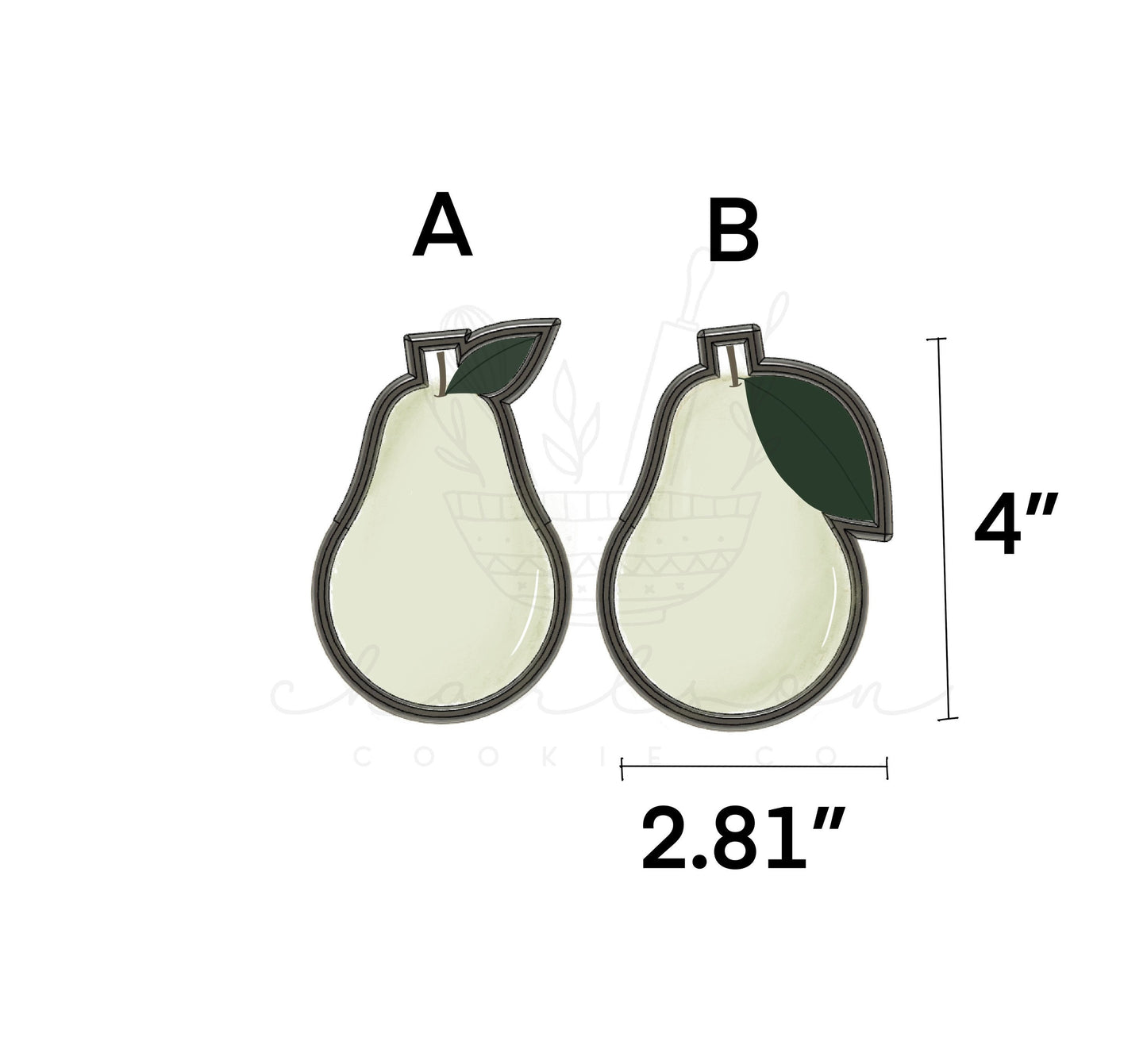 Pear cookie cutter