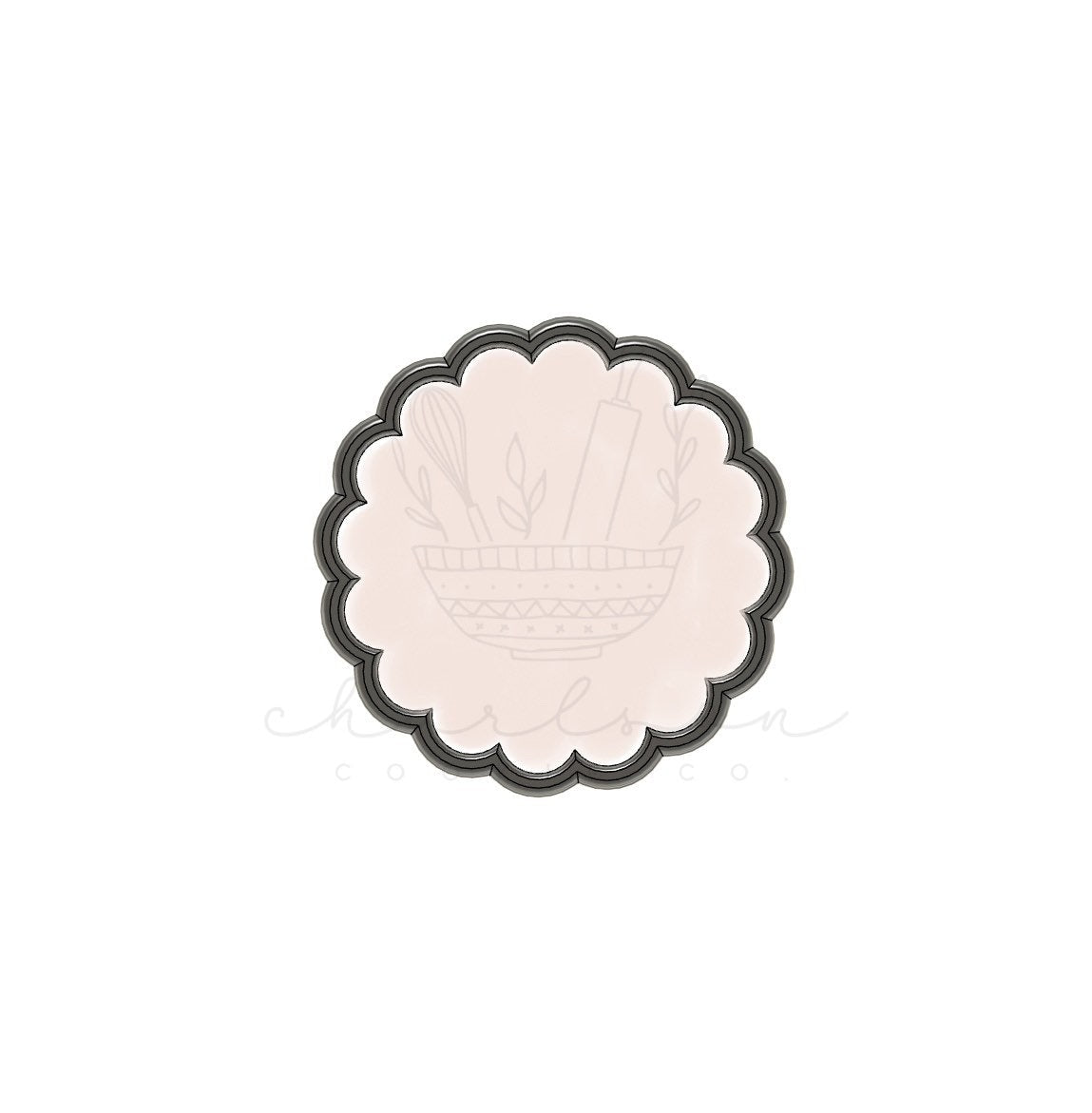 Scalloped circle no. 3 (16 scallops) cookie cutter