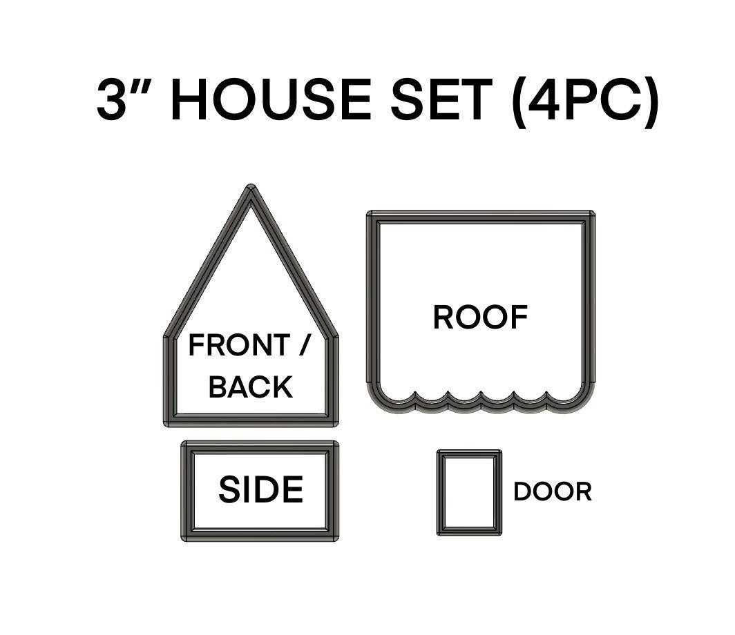 Gingerbread house (build your own) cookie cutter set