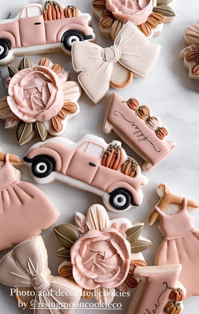 Number 1 with floral cookie cutter