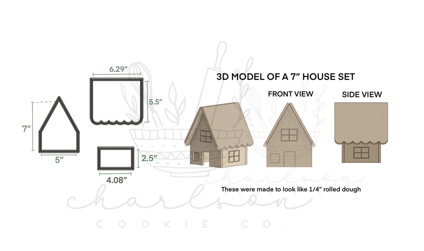 Gingerbread house (build your own) cookie cutter set