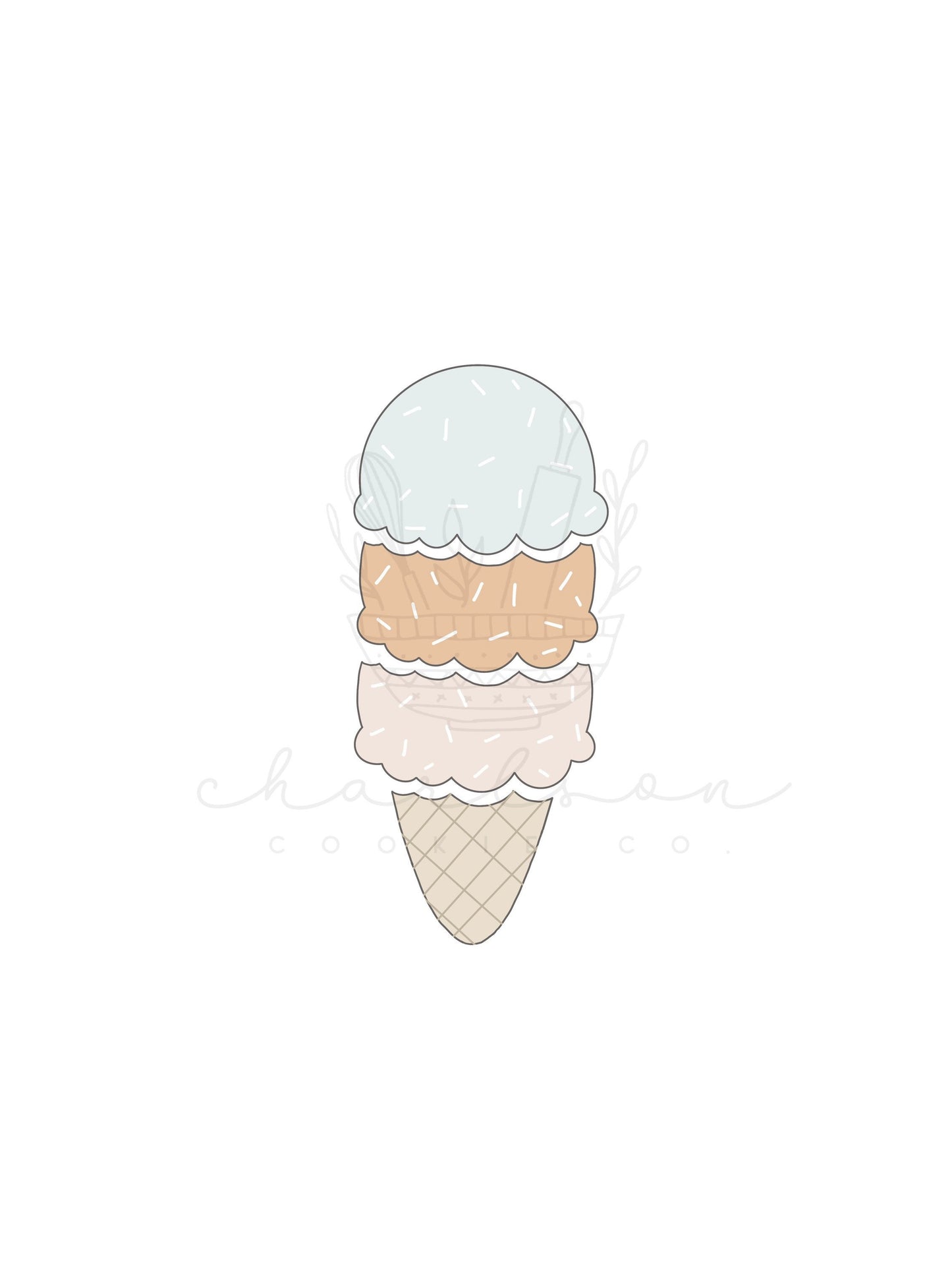 Build your own ice cream set no.1 (3pc) cookie cutters set